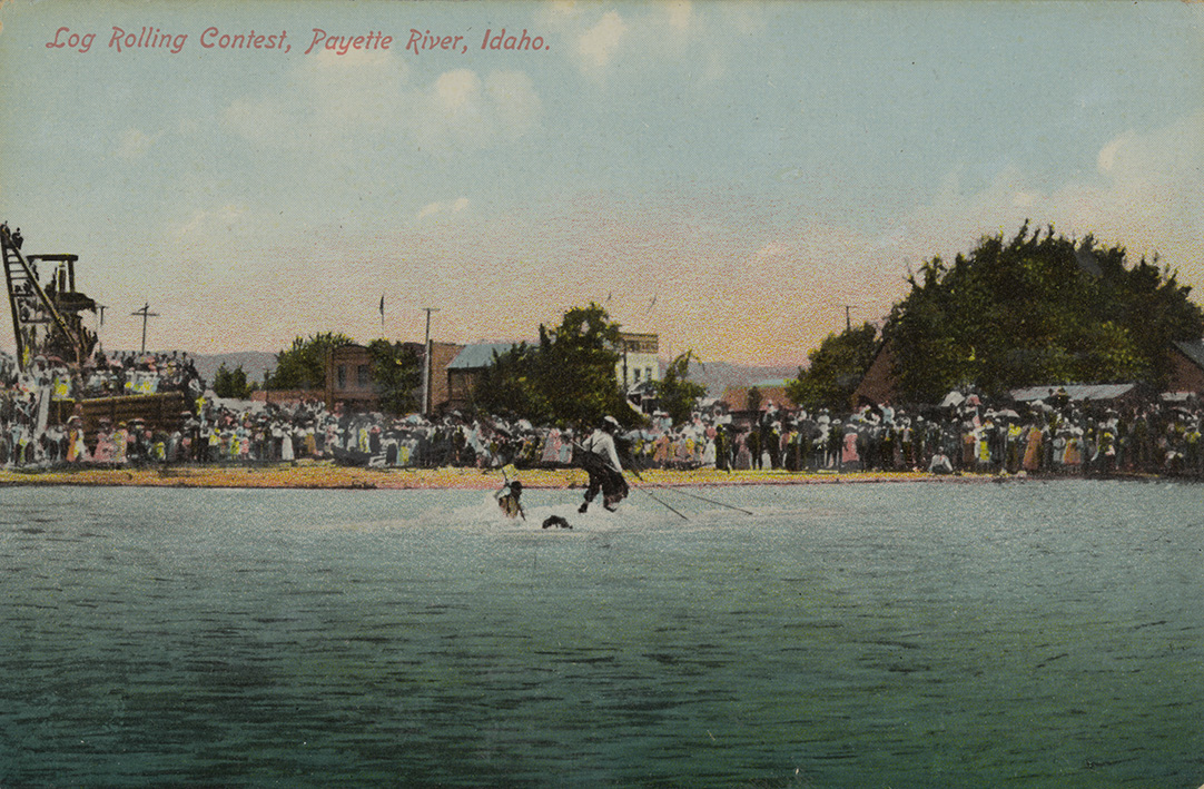 Log Rolling Contest, Payette River, Idaho.