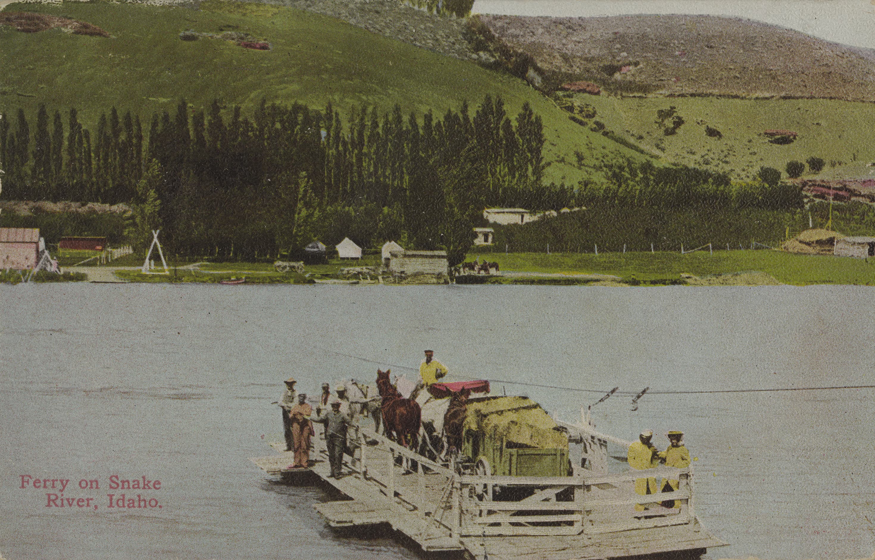 [Cable] Ferry on Snake River, Idaho.